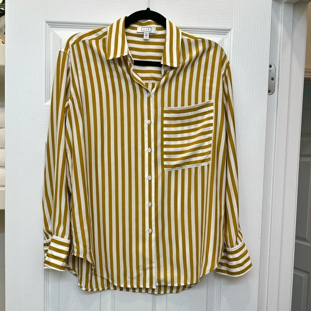 AYR Deep End Buttondown Yellow Stripe Shirt
Size XS - Picture 10 of 10